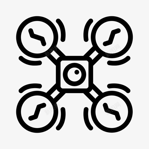 无人机从俯视图飞行螺旋桨图标svg_新图网 https://ixintu.com 俯视图 技术 无人机 螺旋桨 飞行