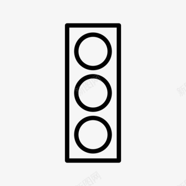 交通信号红绿灯字形图标图标