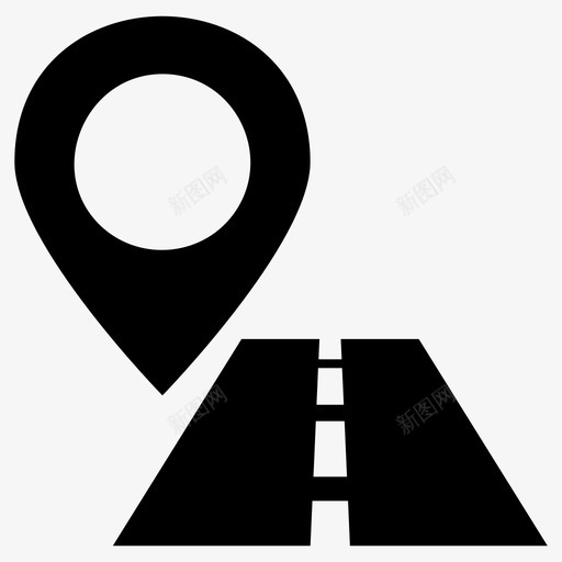 导航位置道路方向图标svg_新图网 https://ixintu.com 主要 位置 导航 方向 道路
