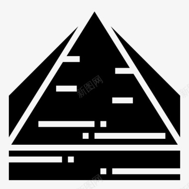 金字塔图表和图表8填充图标图标