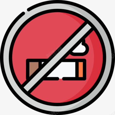 禁止吸烟铁路31号线颜色图标图标