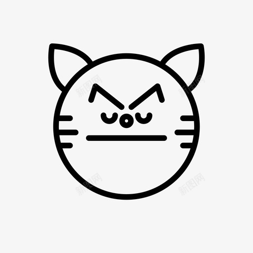 老虎愤怒动物图标svg_新图网 https://ixintu.com 1行 动物 愤怒 老虎 表情