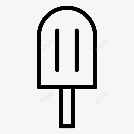 冰淇淋冰激凌冰棍图标svg_新图网 https://ixintu.com 假日 冰棍 冰淇淋 冰激凌 大纲 烧烤 烹饪 甜的 野餐