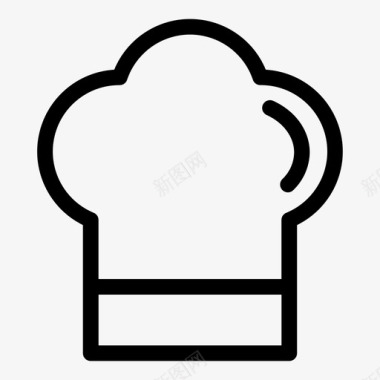 厨师帽食品互联网图标图标