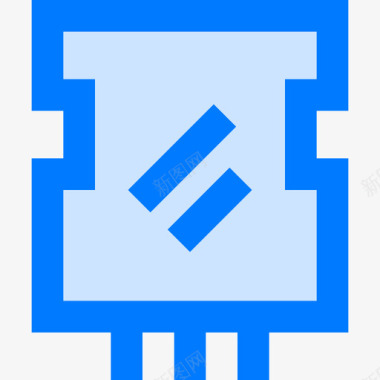 芯片pc组件9蓝色图标图标
