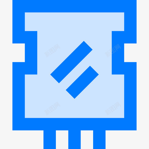 芯片pc组件9蓝色图标svg_新图网 https://ixintu.com 组件 芯片 芯片组 蓝色