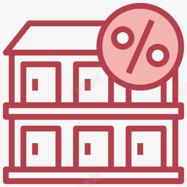 房地产贷款9红色图标图标