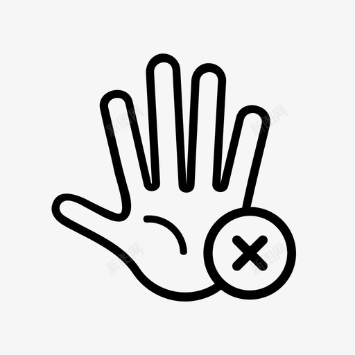 停止手阻挡手指图标svg_新图网 https://ixintu.com 停止 手指 标志 禁止 进入 阻挡