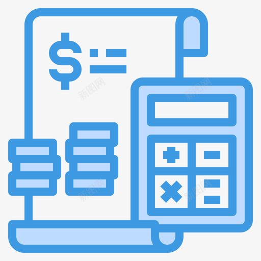 金融货币107蓝色图标svg_新图网 https://ixintu.com 蓝色 货币 金融