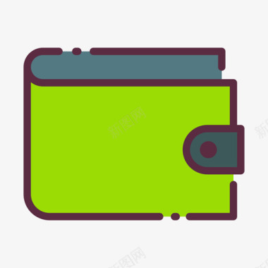 钱包贷款8线性颜色图标图标