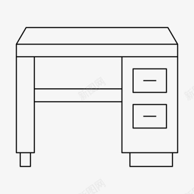 办公桌装饰家具图标图标