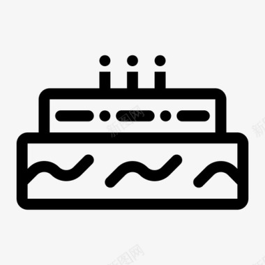生日蛋糕庆祝甜点图标图标