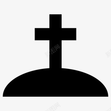十字架墓地死亡图标图标