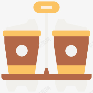 杯架咖啡厅112扁平图标图标