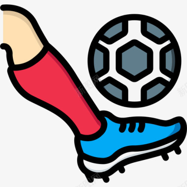 足球英国4线性颜色图标图标