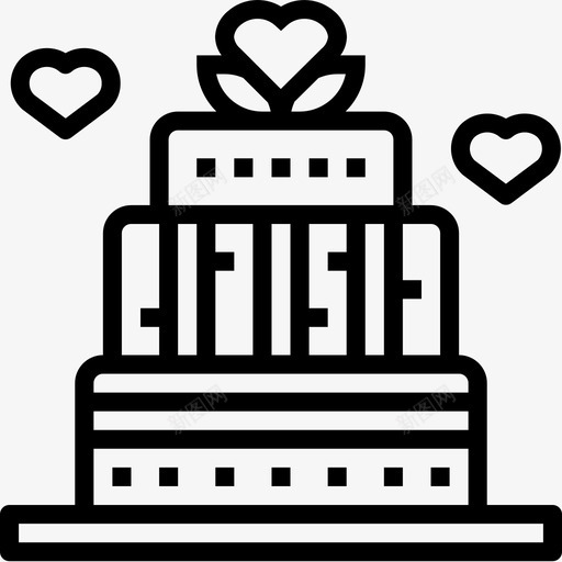 结婚蛋糕面包房89直纹图标svg_新图网 https://ixintu.com 直纹 结婚 蛋糕 面包房