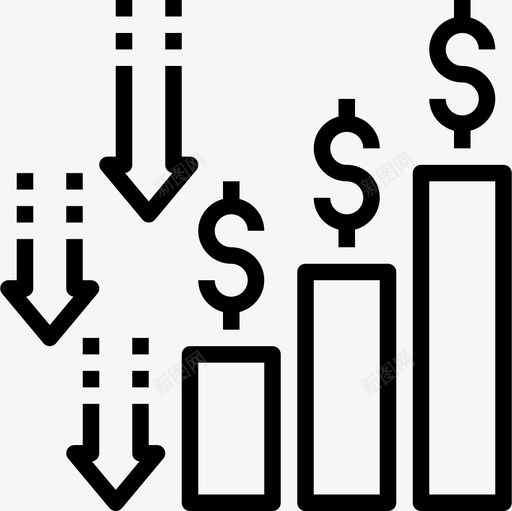 箭头企业管理4直线图标svg_新图网 https://ixintu.com 企业管理 直线 箭头