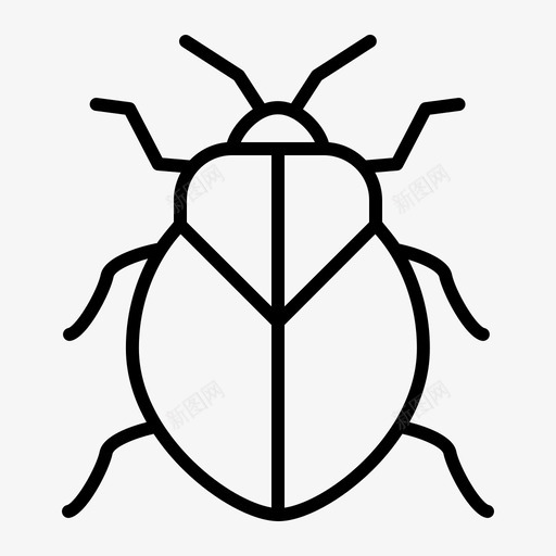 臭虫昆虫31线状图标svg_新图网 https://ixintu.com 昆虫 线状 臭虫