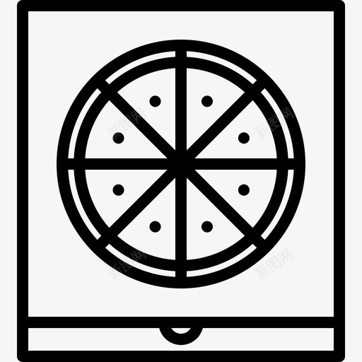 披萨盒快餐74直式图标svg_新图网 https://ixintu.com 快餐 披萨盒 直式