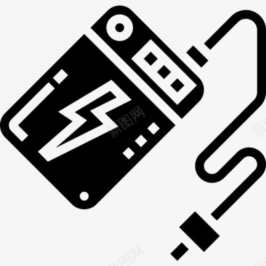 电池小工具10字形图标图标