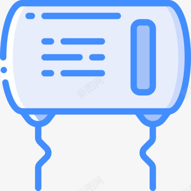 电容器电气元件蓝色图标图标