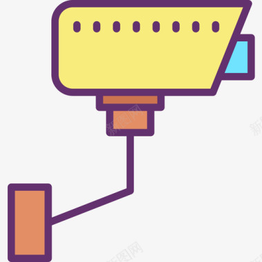 监控安全115线性彩色图标图标