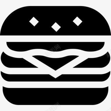 汉堡烧烤49填充图标图标