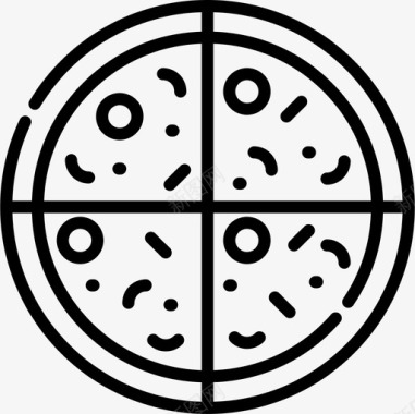 意大利披萨13直纹图标图标
