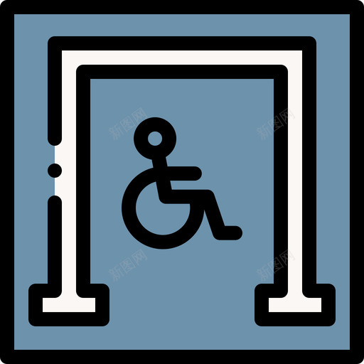 残疾人残疾人援助8线形颜色图标svg_新图网 https://ixintu.com 援助 残疾人 线形 颜色
