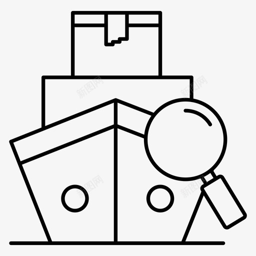 搜索船物流图标svg_新图网 https://ixintu.com 搜索 物流 物流配送 航海 船舶