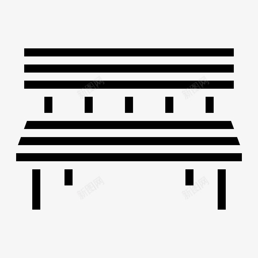 长凳椅子家具图标svg_新图网 https://ixintu.com 公园 实心 家具 椅子 长凳