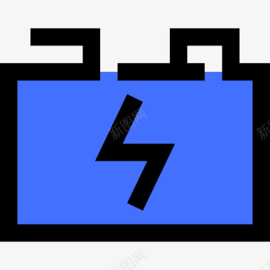 电池能量36蓝色图标图标