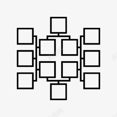 网络支架连接图标图标