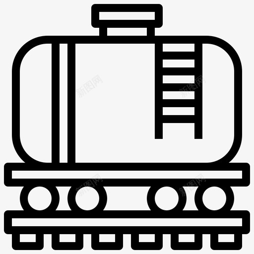 汽油车38号铁路直线型图标svg_新图网 https://ixintu.com 汽油 直线 线型 车号 铁路