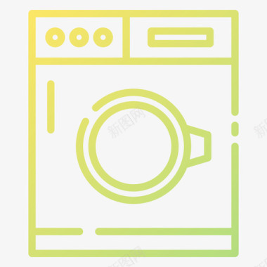 洗衣机清洗118梯度图标图标