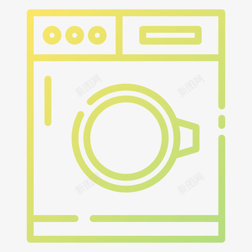 洗衣机清洗118梯度图标svg_新图网 https://ixintu.com 梯度 洗衣机 清洗