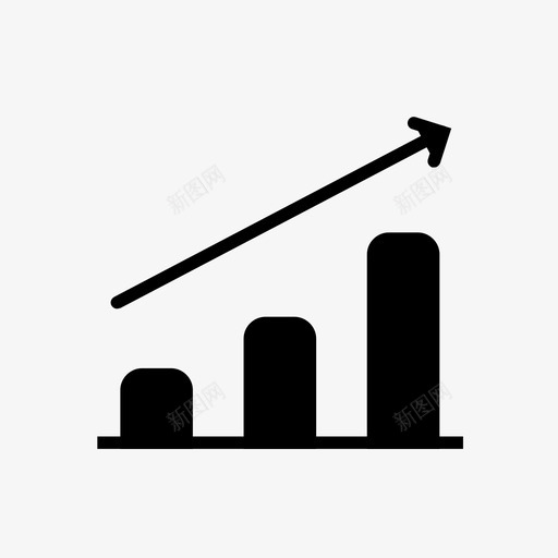 图形箭头效益图标svg_新图网 https://ixintu.com 图形 增长 效益 箭头 统计