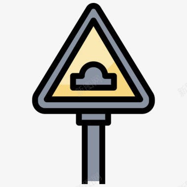 驼峰交通标志29线形颜色图标图标