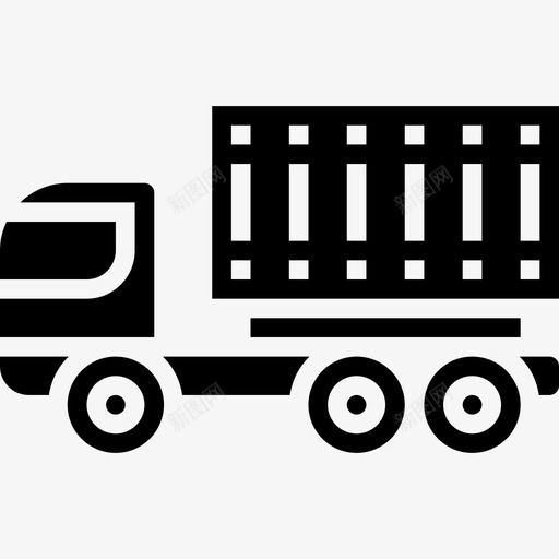 货车运输车辆字形图标svg_新图网 https://ixintu.com 字形 货车 车辆 运输 运输车