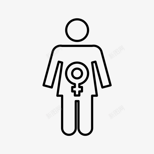 性别女性医学图标svg_新图网 https://ixintu.com 医学 图标 女性 性别 轮廓
