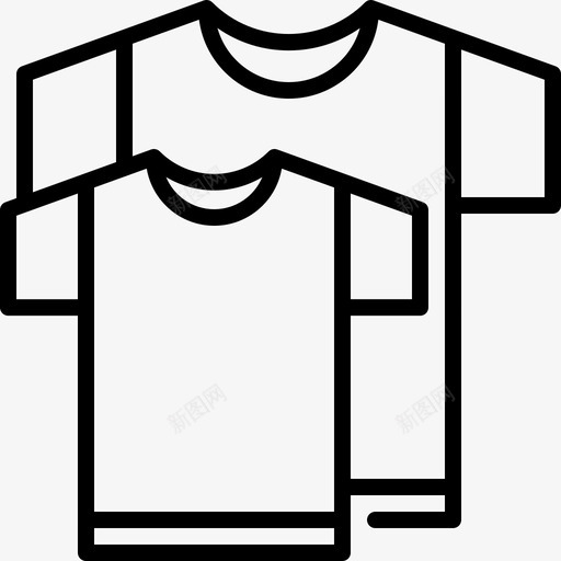 T恤身体正7直线型图标svg_新图网 https://ixintu.com 直线 线型 身体