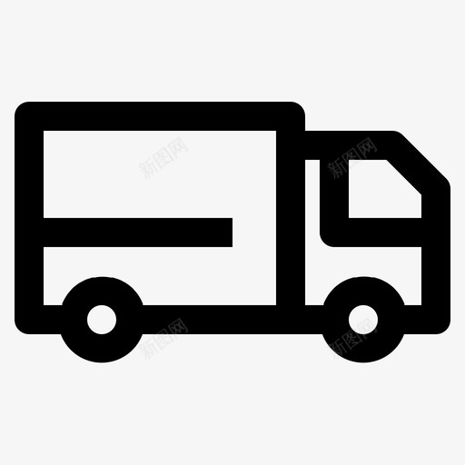 卡车箱子汽车图标svg_新图网 https://ixintu.com 交通线路 公共 卡车 汽车 箱子 货物运输
