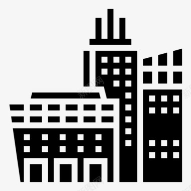 公司建筑组织图标图标