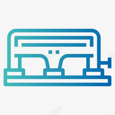 冲孔机文具103梯度图标图标