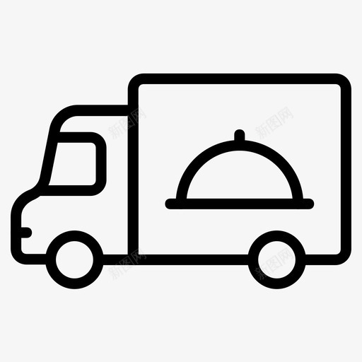 食品车送货车食品运输车图标svg_新图网 https://ixintu.com 货车 运输车 送货 食品