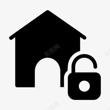 解锁房屋建筑房屋图标图标