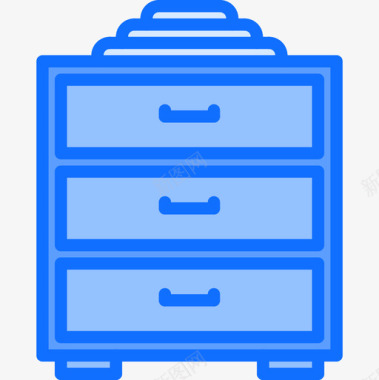 橱柜家具131蓝色图标图标
