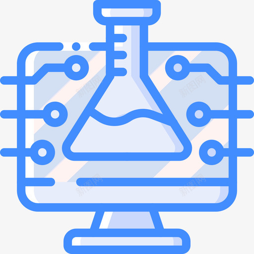 科学茎11蓝色图标svg_新图网 https://ixintu.com 科学 蓝色