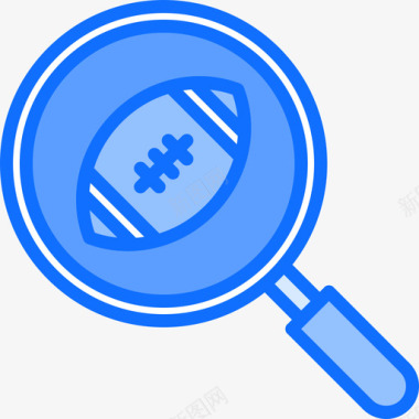 搜索美式足球33蓝色图标图标