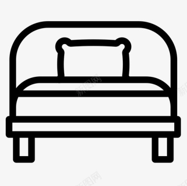 床睡觉5直线图标图标
